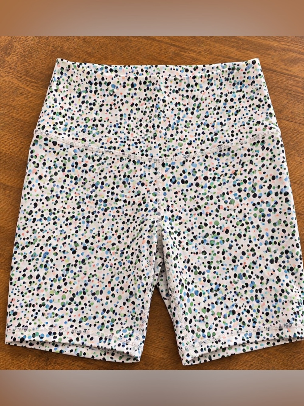 PERSIT High Waisted Printed Biker Yoga Shorts Medium